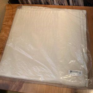 $250! NWT Ann Gish 100% Silk Pleated Decorative Pillow Sham 22" x 18" - Ivory